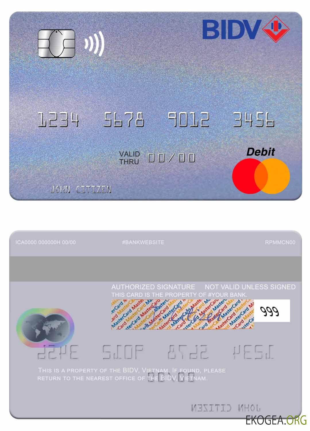 Carte Mastercard Vietnam BIDV